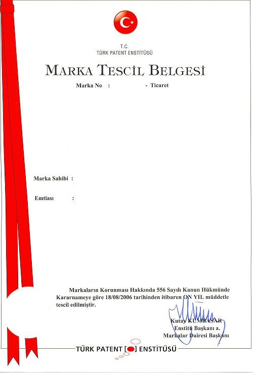 Marka Tescil Belgesi